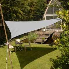 Triangular waterproof sun canopy - taupe